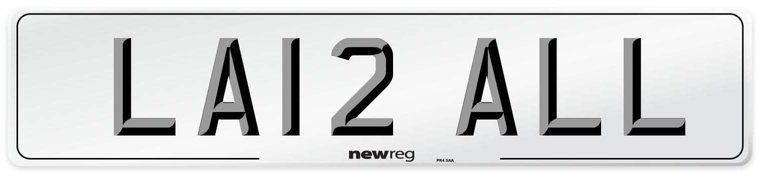 LA12 ALL Number Plate from New Reg